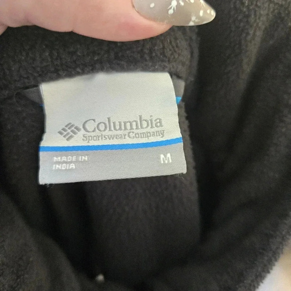 Columbia Plush mens black zip Sweater - Picture 11 of 12